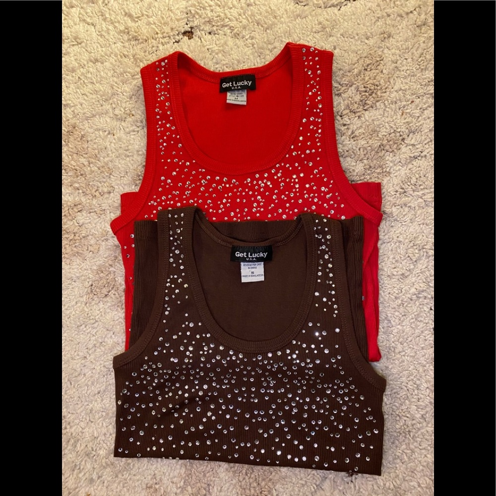 Bundle of 2 Get Lucky tank tops.
